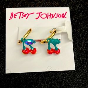 Betsy Johnson nwt cherry earrings